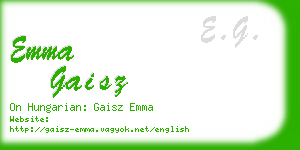 emma gaisz business card